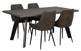 Fred och Sierra 4 stolar Bord M&ouml;rkbrun | Rowico Home | Bonus M&ouml;bler