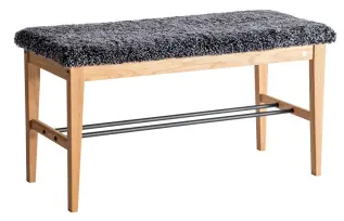 Lily F&aring;rskinn M&ouml;rkgr&aring; Lackad Ek | Oscarssons M&ouml;bel | Bonus M&ouml;bler