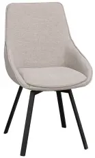 Alison Metallben / Tyg Beige tyg - Rowico Home - Bonus M&ouml;bler