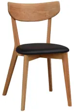 Ami Lackad ek / Svart konstl&auml;der | Rowico Home | Bonus M&ouml;bler