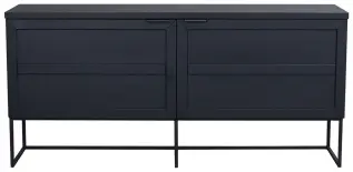 Everett 160 cm Svartlackad ek / Svart | Rowico Home | Bonus M&ouml;bler