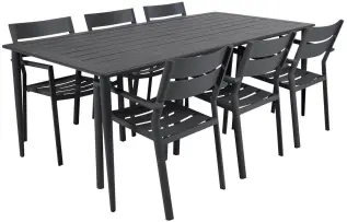 Nimes 200X98 cm och Delia Karmstol Antracit - Brafab - Bonus M&ouml;bler