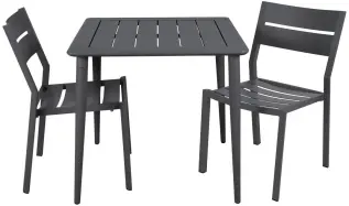 Nimes 78X78 cm och Delia Matstol Antracit - Brafab - Bonus M&ouml;bler