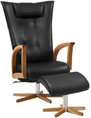 Eken&auml;s Snurr L&auml;der Svart l&auml;der | Br&ouml;derna Anderssons | Bonus M&ouml;bler