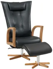 Focus Snurr L&auml;der Svart l&auml;der | Br&ouml;derna Anderssons | Bonus M&ouml;bler