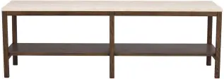 Orwel H45 cm Beige travertin / Brun ek | Rowico Home | Bonus M&ouml;bler