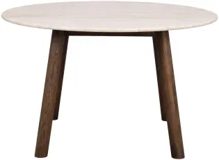 Taransay &Oslash;125 cm Beige travertin Brun ek | Rowico Home | Bonus M&ouml;bler