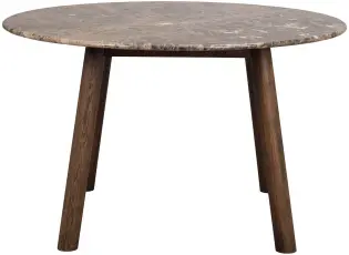 Taransay &Oslash;125 cm Brun marmor Brun ek | Rowico Home | Bonus M&ouml;bler
