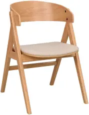 Waterton Lackad ek / Beige tyg | Rowico Home | Bonus M&ouml;bler