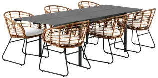 B45 250X92 cm och Covelo Bord med 6 stolar - Brafab - Bonus M&ouml;bler