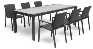 Borgdala 220-340X107 cm M&ouml;rkgr&aring; - Hillerstorp - Bonus M&ouml;bler