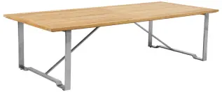 Gotland 150X65 cm Rostfritt st&aring;l / Teak - Brafab - Bonus M&ouml;bler