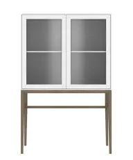 Edge 2.0 2 d&ouml;rrar Burned Walnut L&aring;g White | Englesson | Bonus M&ouml;bler