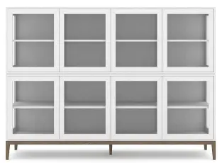 Edge 2.0 2-sektioner 8 d&ouml;rrar Burned Walnut White | Englesson | Bonus M&ouml;bler