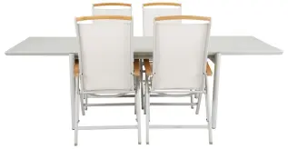 B45 250X92 cm och Andy Teak Light Grey - Brafab - Bonus M&ouml;bler