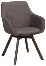 Alison Tr&auml;ben / M&ouml;rkgr&aring; microfiber Brunlackad ek | Rowico Home | Bonus M&ouml;bler