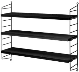 String Pocket Svartbetsad Ask / Svart | String | Bonus M&ouml;bler