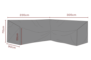 H&ouml;rnsoffa Andas 305X235, D90, H70 cm - Brafab - Bonus M&ouml;bler