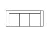 3-sits (3) 219 cm