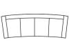 4-sits svängd 343 cm