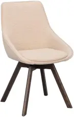 Alison Tr&auml;ben / Ljusbeige tyg Brunlackad ek - Rowico Home - Bonus M&ouml;bler