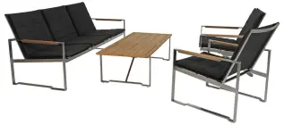 Gotland Rostfritt st&aring;l / Teak - Brafab - Bonus M&ouml;bler
