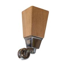 Carlton Tr&auml;ben m. Hjul 16 cm Oak / Chrome - Slasken - Bonus M&ouml;bler