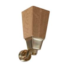 Carlton Tr&auml;ben m. Hjul 16 cm Oak / Brass - Slasken - Bonus M&ouml;bler