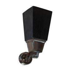 Carlton Tr&auml;ben m. Hjul 16 cm Dark Oak / Chrome - Slasken - Bonus M&ouml;bler