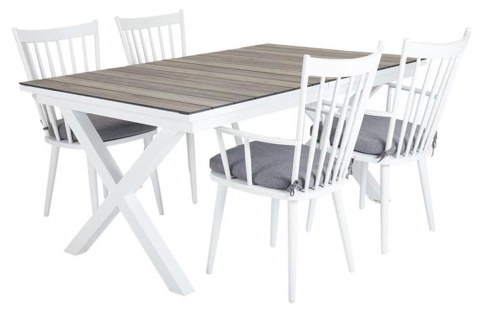 Bild 4, Hillmond HPL 166-226X100 cm Vit / Natur trä - Brafab - Bonus Möbler