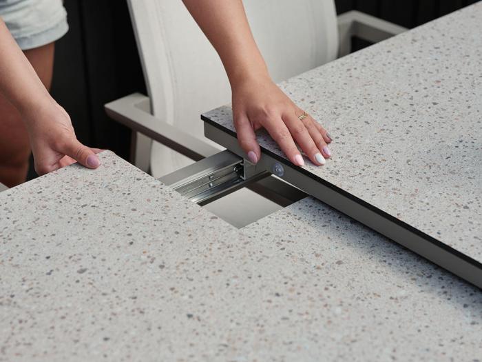 Bild 9, Hillmond HPL 166-226X100 cm Khaki / Beige terrazzo - Brafab - Bonus Möbler