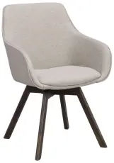 Alison Tr&auml;ben / Beige tyg Brunlackad ek - Rowico Home - Bonus M&ouml;bler