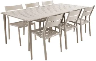 Nimes 200X98 cm och Delia Matstol Khaki - Brafab - Bonus M&ouml;bler