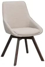 Alison Tr&auml;ben / Beige tyg Brunlackad ek - Rowico Home - Bonus M&ouml;bler