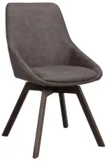 Alison Tr&auml;ben / M&ouml;rkgr&aring; microfiber Brunlackad ek - Rowico Home - Bonus M&ouml;bler