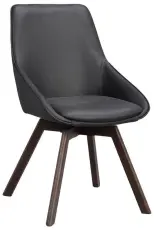 Alison Tr&auml;ben / Svart l&auml;der Brunlackad ek - Rowico Home - Bonus M&ouml;bler