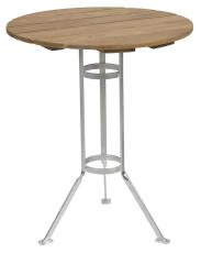Bryggeri Trefotsbord &Oslash;60 cm Obehandlad Teak / Varmf&ouml;rzinkat Stativ - Slasken - Bonus M&ouml;bler