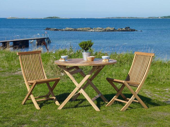 Bild 3, Turin Ø80 cm Teak - Brafab - Bonus Möbler