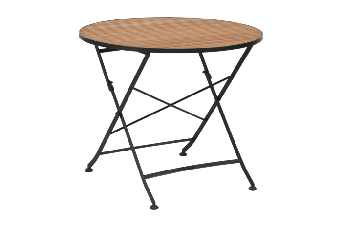 Bild 5, Brewer matgrupp Ø85 cm med 2 stolar – svart/teak - Brafab - Bonus Möbler