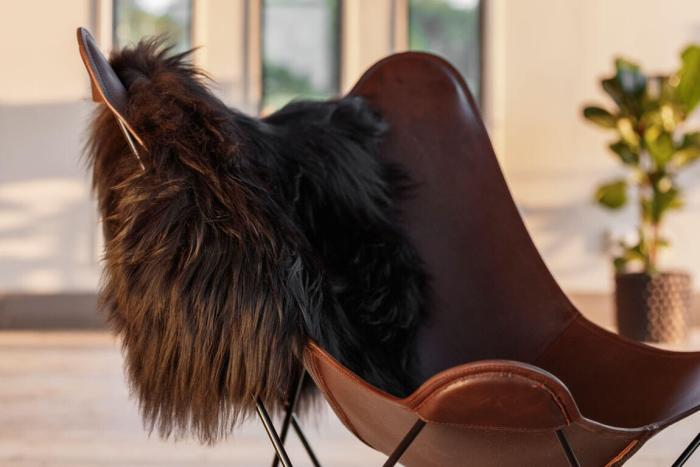 Bild 9, Icelandic Sheepskin Wild Black - Cuero Design - Bonus Möbler