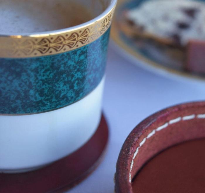 Bild 5, Leather Coasters Pampa Black - Cuero Design - Bonus Möbler