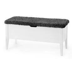 Klinte 90 cm Vitlack Gr&aring; F&aring;rskinnslook - Torkelson - Bonus M&ouml;bler