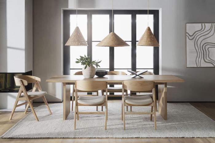 Bild 12, Waterton Lackad ek / Beige tyg - Rowico Home - Bonus Möbler