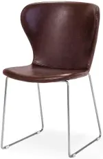Wing Brun PU Borstad metall - Torkelson - Bonus M&ouml;bler