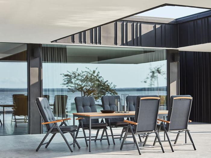 Bild 3, Nox 238X90 cm Teak Antracit - Brafab - Bonus Möbler