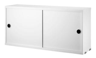 String Sk&aring;p med Skjutd&ouml;rrar 78X20 cm Vit - String - Bonus M&ouml;bler