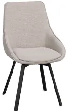 Alison Metallben / Tyg Beige tyg - Rowico Home - Bonus M&ouml;bler
