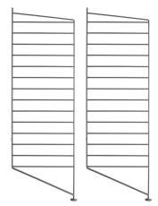 String Golvgavlar 85X30 cm 2-pack Svart - String - Bonus M&ouml;bler