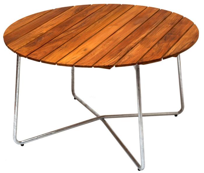 Bild 2, Bordsskiva Ø120 cm till bord 9A/9B 120 Obehandlad Teak - Grythyttan Stålmöbler - Bonus Möbler