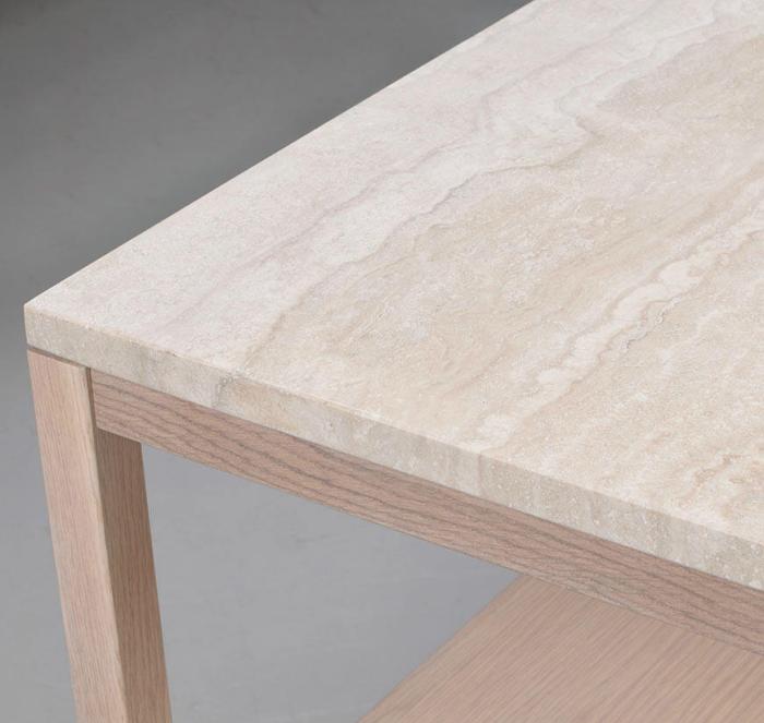 Bild 5, Orwel H45 cm Beige travertin / Vitpigmenterad ek - Rowico Home - Bonus Möbler
